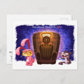 CHRISTMAS BUNNY CATS by Jeff Wilis Art シーズンポストカード (正面/裏面)