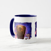 CHRISTMAS BUNNY CATS by Jeff Wilis Art マグカップ (正面左)