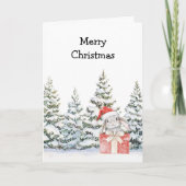 Christmas Bunny in a Box カード (正面)