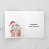 Christmas Bunny in a Box カード (内部)