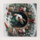 Christmas Bunny Puzzle ジグソーパズル (横)