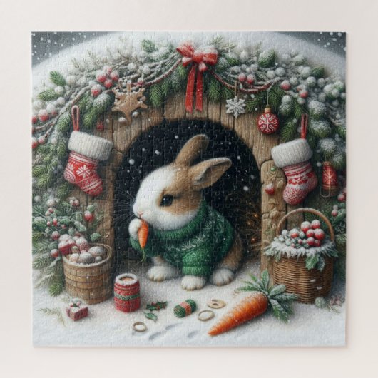 Christmas Bunny Puzzle ジグソーパズル (縦)