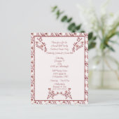 Christmas  Burgundy Floral Scandinavian Folk Art  (スタンド正面)