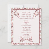 Christmas  Burgundy Floral Scandinavian Folk Art  (正面)