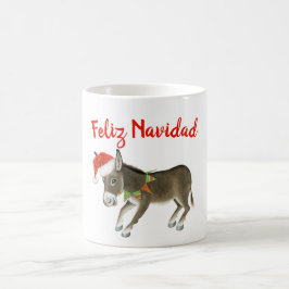 Christmas Burro Feliz Navidadカスタマイズ コーヒーマグカップ