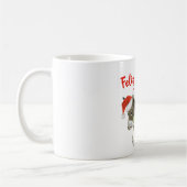 Christmas Burro Feliz Navidadカスタマイズ コーヒーマグカップ (左)