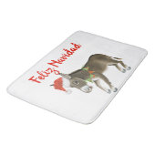 Christmas Burro Feliz Navidadカスタマイズ バスマット (アングル)