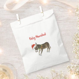Christmas Burro Feliz Navidadカスタマイズ フェイバーバッグ