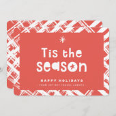 CHRISTMAS BUSINESS THANKS cute tis the season 招待状 (正面/裏面)