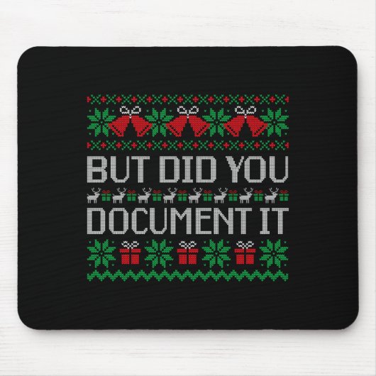 Christmas But Did You Doent It Ugly Office Party S マウスパッド (正面)