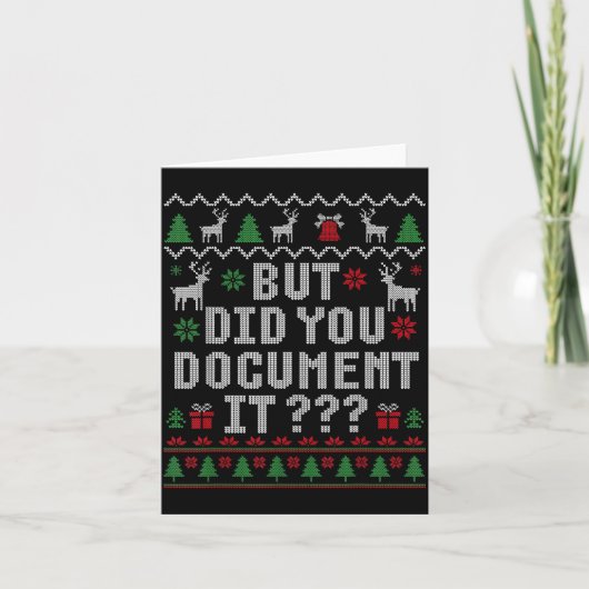 Christmas But Did You Doent It Ugly Office Sweater カード (正面)