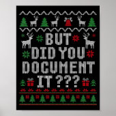 Christmas But Did You Doent It Ugly Office Sweater ポスター (正面)