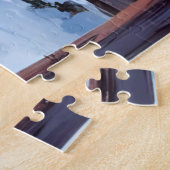 Christmas Cabin Forest Winter Snow ジグソーパズル (側面)