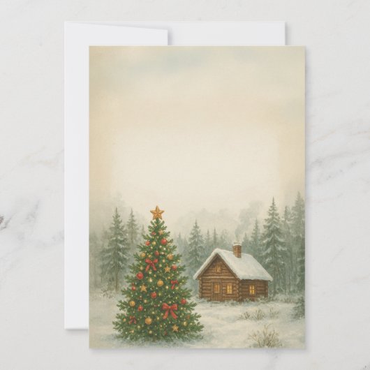 Christmas Cabin Holiday 招待状 (裏面)
