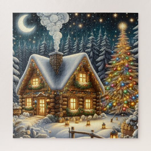 Christmas Cabin Puzzle ジグソーパズル (縦)