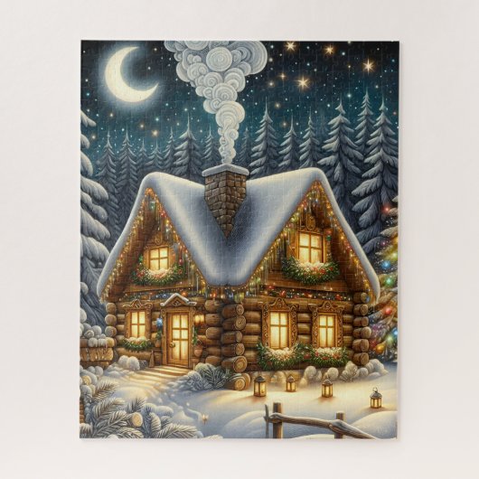 Christmas Cabin Puzzle ジグソーパズル (縦)