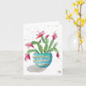 Christmas cactus カード (黄色い花)