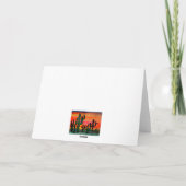 Christmas cactus Holiday greeting cards. シーズンカード (裏面)