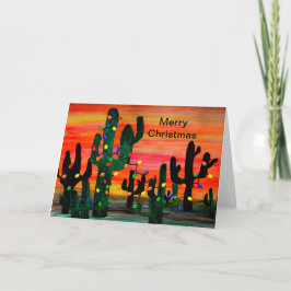 Christmas cactus Holiday greeting cards. シーズンカード