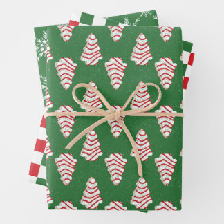 Christmas Cake Wrapping Paper Set of 3 Patterns ラッピングペーパーシート