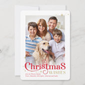 CHRISTMAS calligraphy stylish festive modern photo シーズンカード (正面)