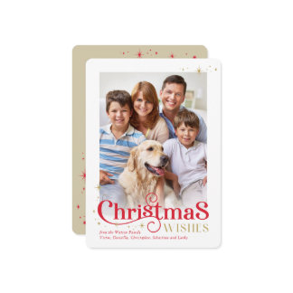 CHRISTMAS calligraphy stylish festive modern photo シーズンカード