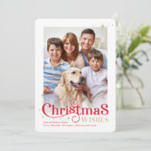 CHRISTMAS calligraphy stylish festive modern photo シーズンカード (スタンド正面)