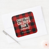 “Christmas Calories Don’t Count スクエアシール (封筒)