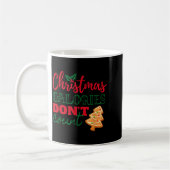 Christmas Calories Don't Count Funny Holiday  コーヒーマグカップ (左)