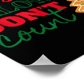 Christmas Calories Don't Count Funny Holiday  ポスター (角)