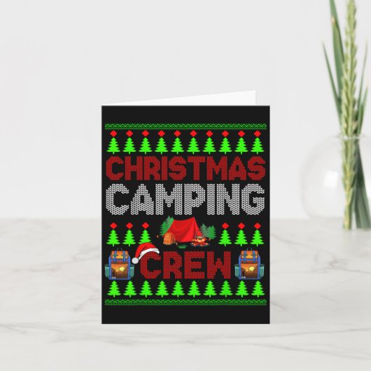 Christmas Camng Crew Xmas Sweater Santa Camper Cam カード (正面)