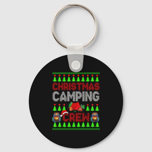 Christmas Camng Crew Xmas Sweater Santa Camper Cam キーホルダー (正面)