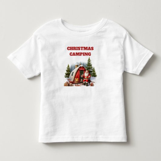 Christmas Camping Toddler Jersey  トドラーTシャツ (正面)
