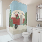 Christmas Camping Trailer シャワーカーテン (インサイチュ)