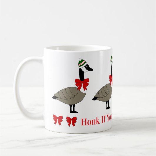 Christmas Canadian Geese Mug コーヒーマグカップ (左)