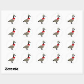 Christmas Canadian Goose Stickers ラウンドシール (シート)