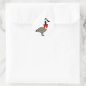 Christmas Canadian Goose Stickers ラウンドシール (バッグ)