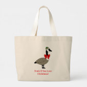 Christmas Canadian Goose Tote Bag ラージトートバッグ (裏面)