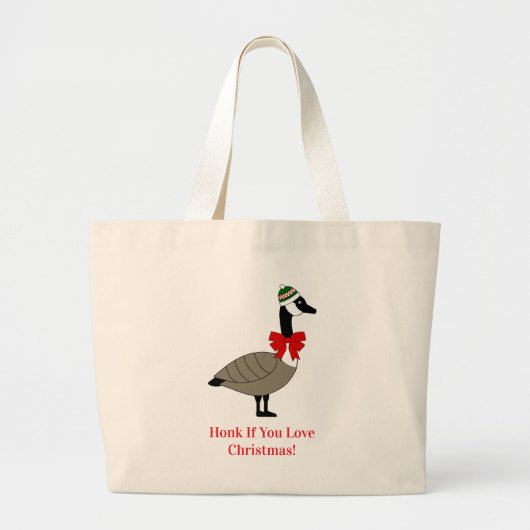 Christmas Canadian Goose Tote Bag ラージトートバッグ (正面)