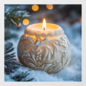 Christmas Candle ウィンドウサイン (シート)