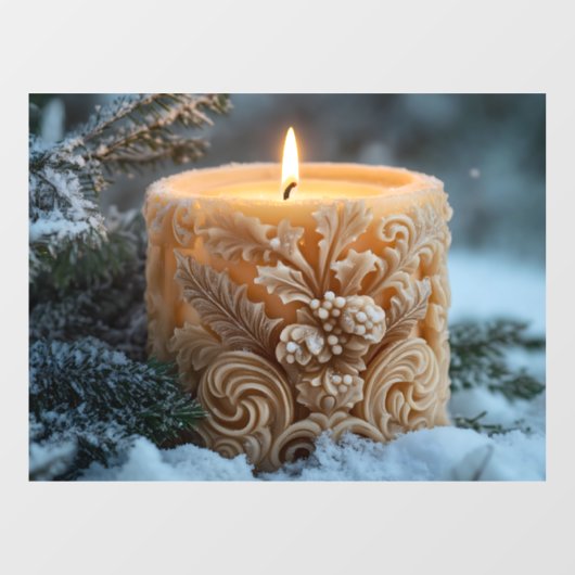 Christmas Candle ウィンドウサイン (シート)