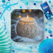 Christmas Candle ペーパープレート (パーティー)