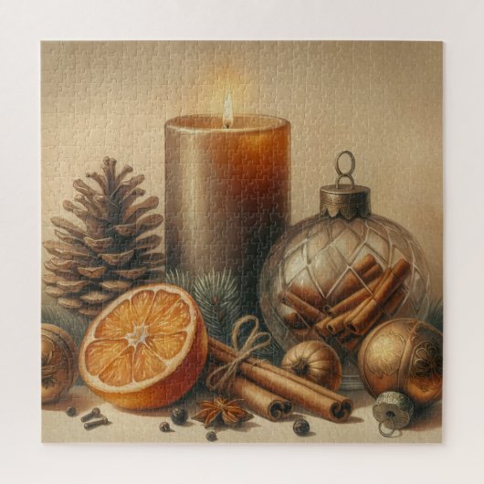 Christmas candle art ジグソーパズル (縦)