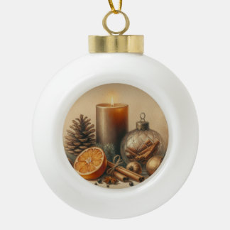 Christmas Candle Art セラミックボールオーナメント