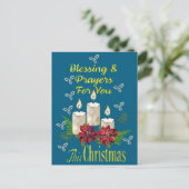 Christmas Candle Blessings and Prayers ポストカード (スタンド正面)