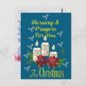 Christmas Candle Blessings and Prayers ポストカード (正面/裏面)