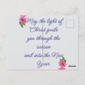 Christmas Candle Blessings and Prayers ポストカード (裏面)