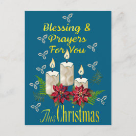 Christmas Candle Blessings and Prayers ポストカード