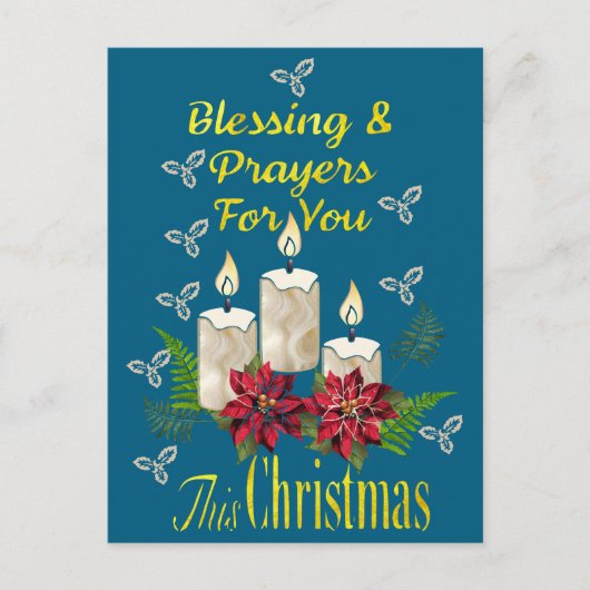 Christmas Candle Blessings and Prayers ポストカード (正面)