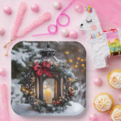 Christmas Candle Lantern ペーパープレート (パーティー)